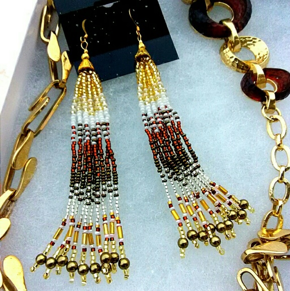 Jewelry - New Beaded Tassel Earrings